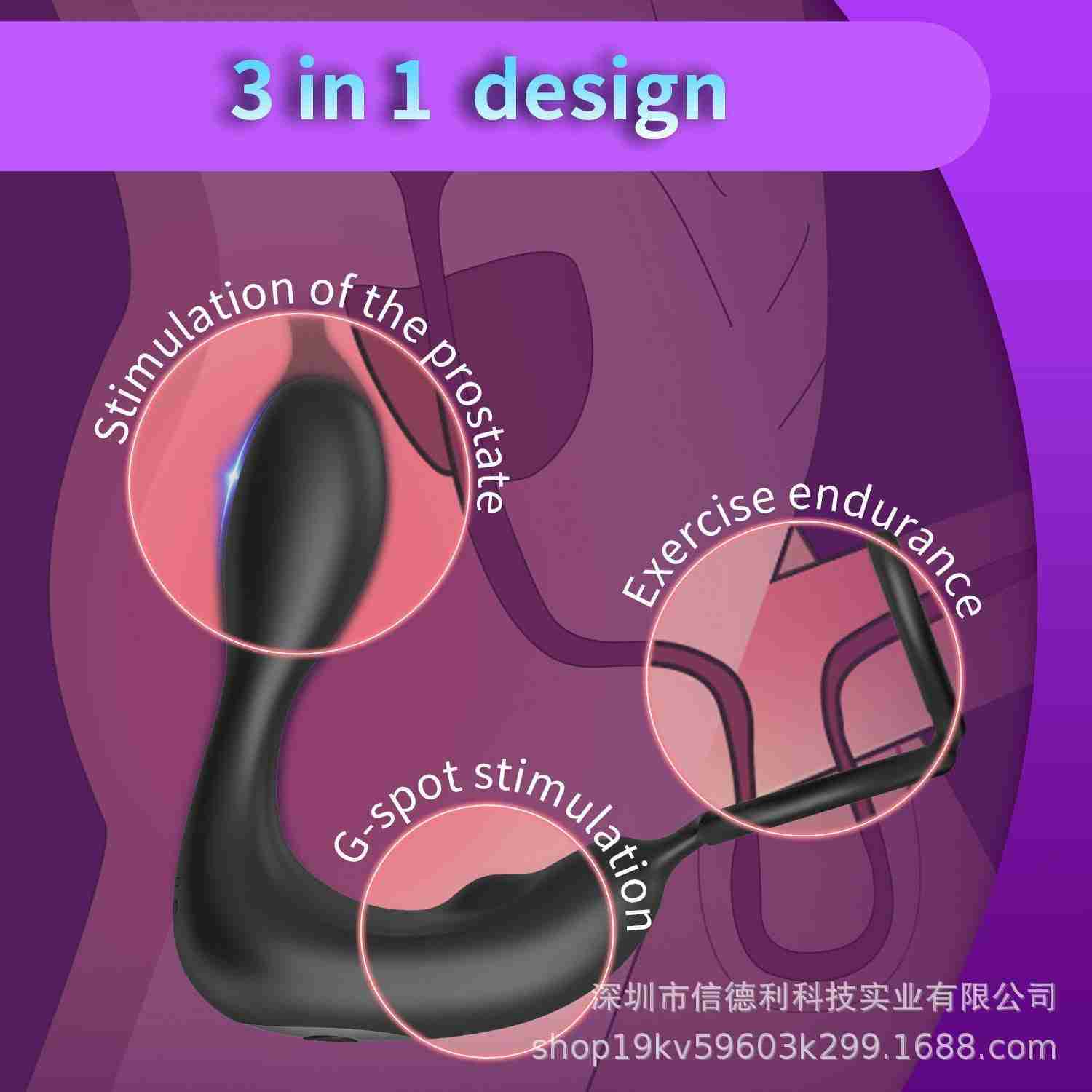 Male Prostate Massager Anal Plug Vibrator