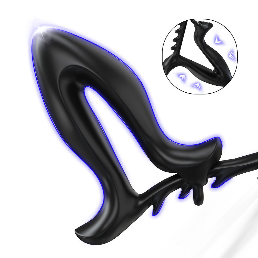 Adjustable Full-Silicone Anal Expander Plug with Vibration