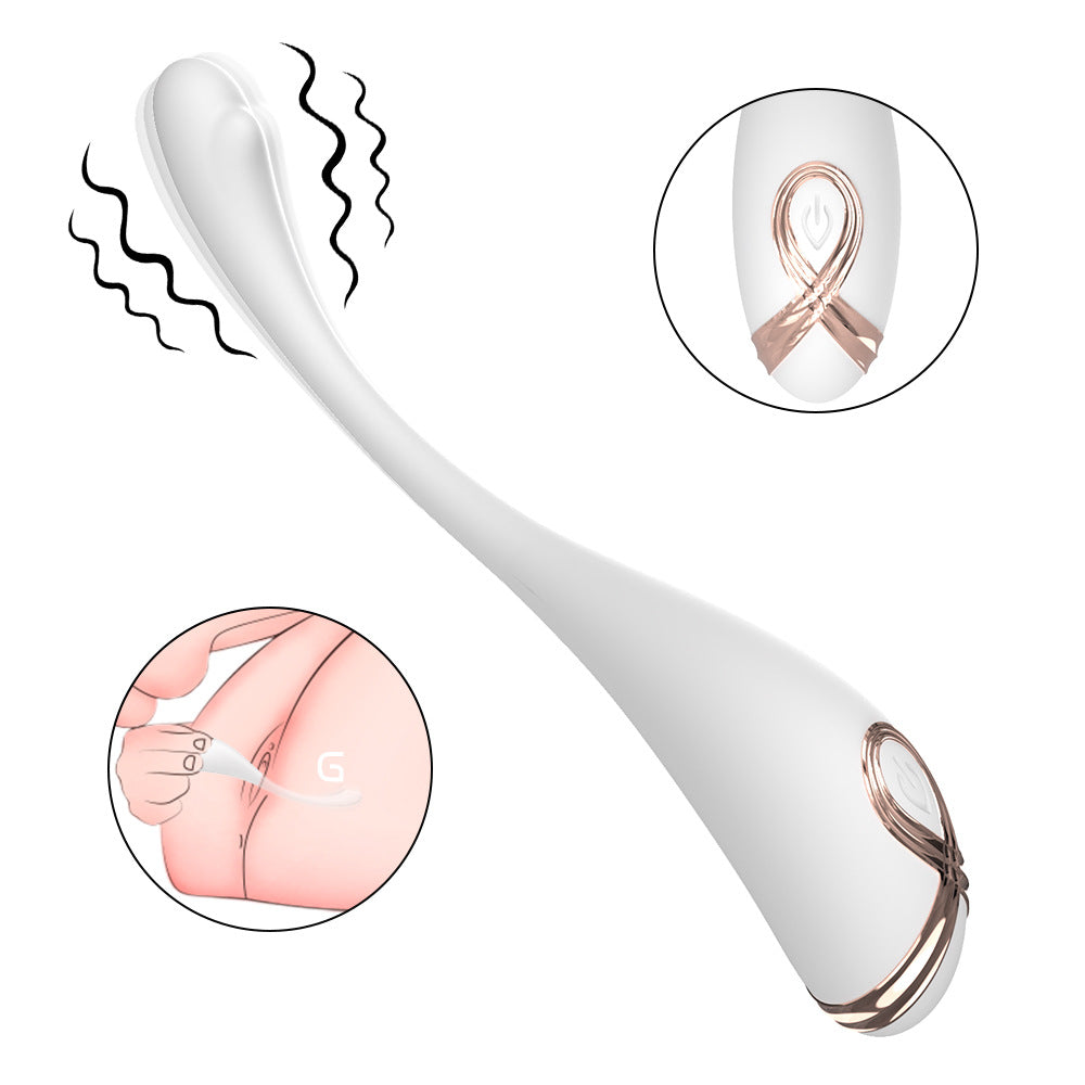 Mini vibrador de punto G para mujer, juguete sexual curvo fijo con vibración fuerte, masturbador femenino. 