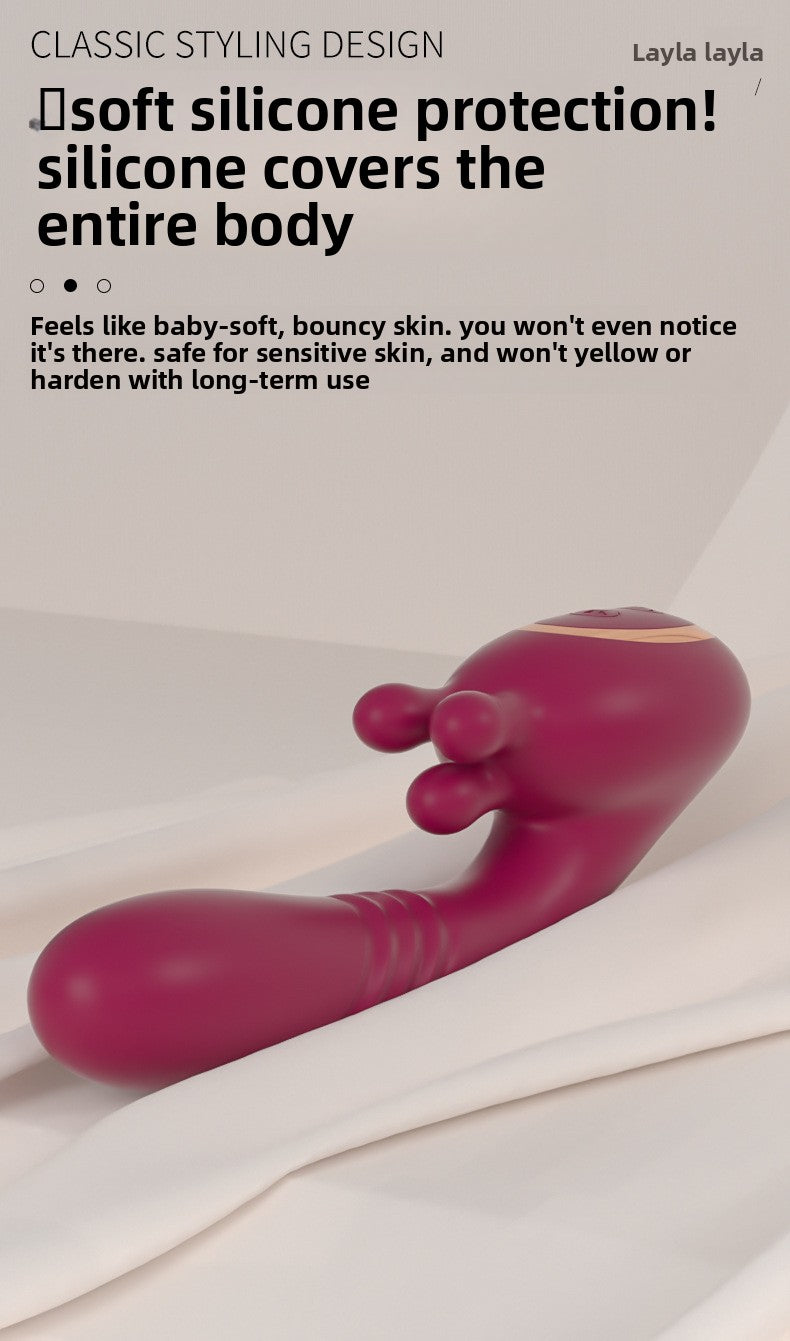 Kneading Vibrator Insertable Telescopic Female Masturbator Adult Toy Sex Product Vibrator for Women Strong Vibration