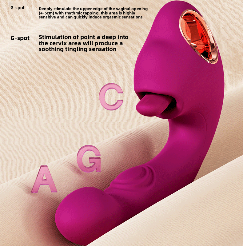3-in-1 Tongue Licking Vibrator Sex Toy – Flapping G-Spot Motion