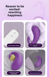 Remote Control Vibrator Egg Full Coverage Wearable Vibrator for Women Dual Point