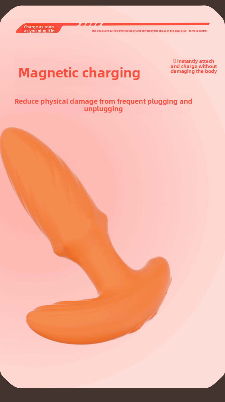 360°Rotating Bead Anal Plug Sex Toy Remote Control Vibrating Anal Plug