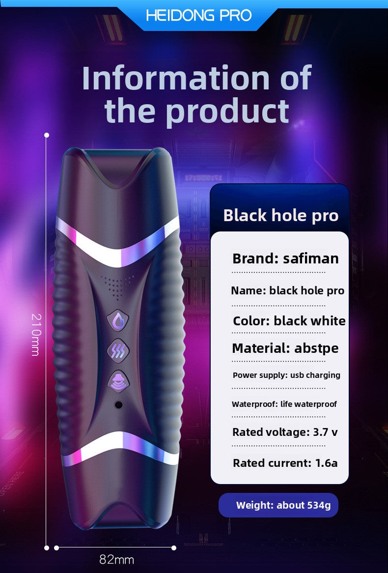 Airplane Cup Fully Automatic Intelligent Heating Telescopic Male Masturbator Clip Suction Cup Adult