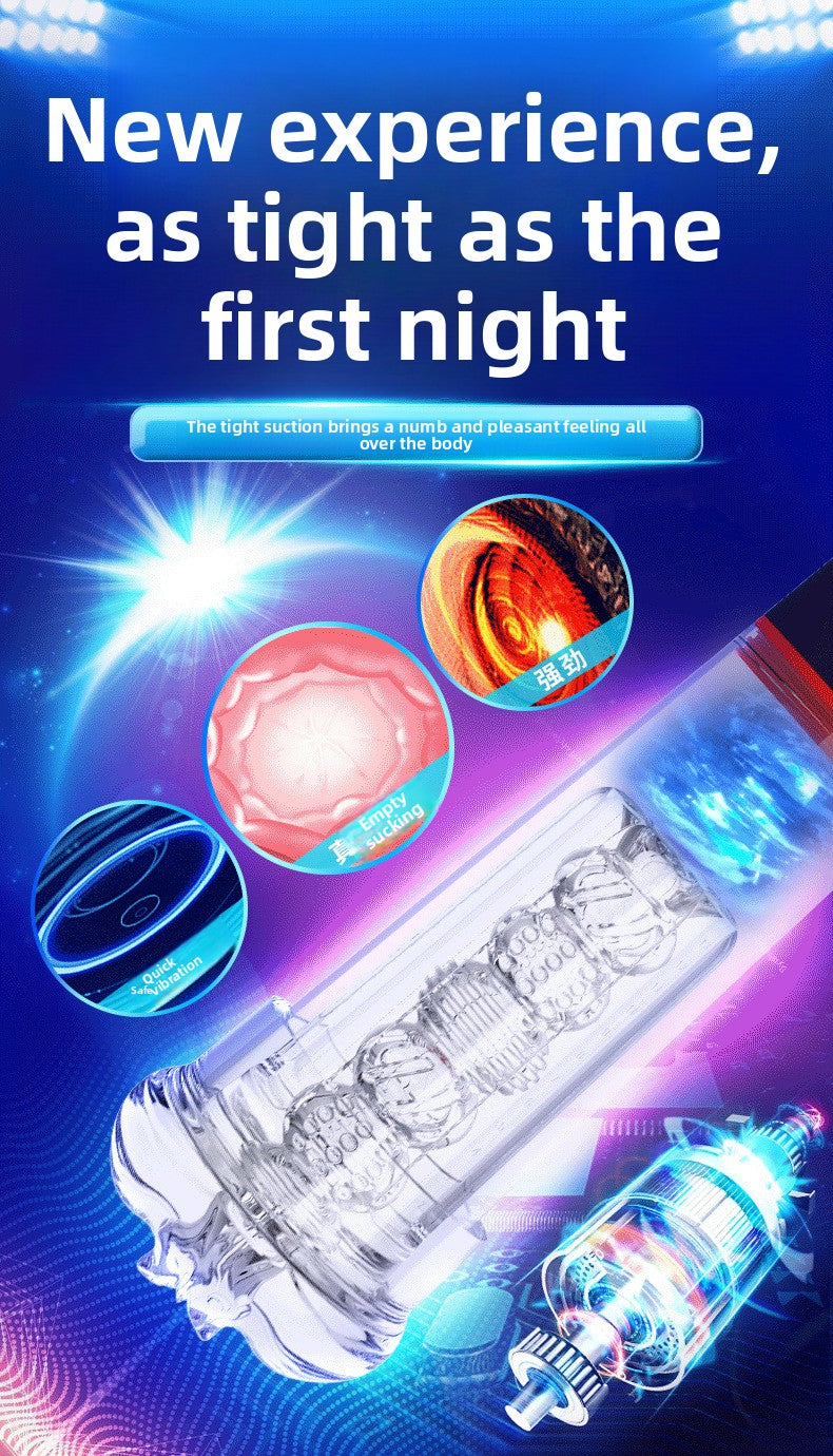 Airplane Cup Male Masturbator Penis Stretching Trainer Intelligent Muscle Building Training Masturbation Cup