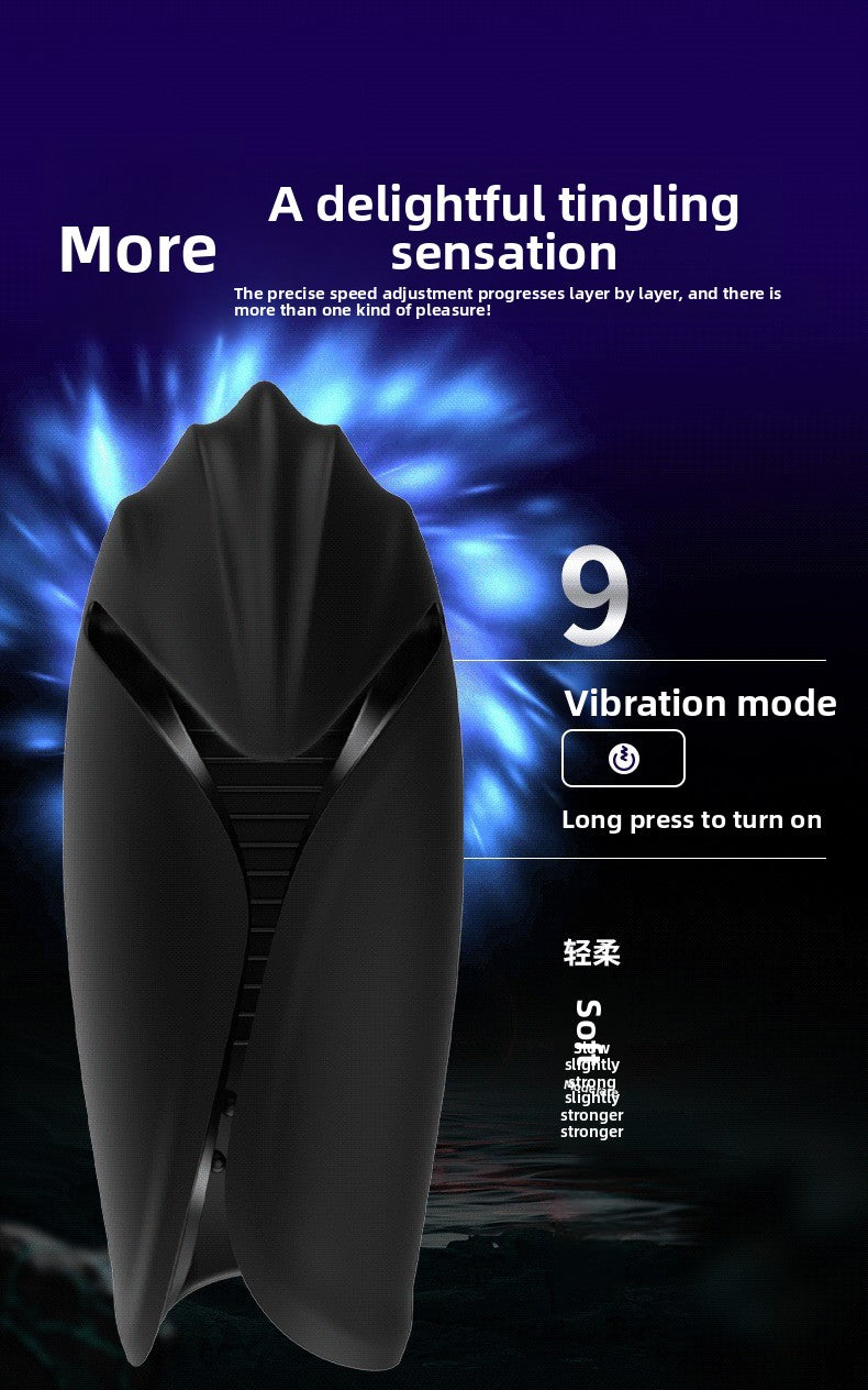 Automatic Vibrating Masturbator with Tongue Licking and Strong Shock for Men
