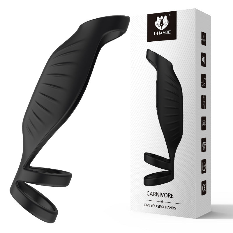 Anillo vibrador doble para bloqueo de semen, juguetes sexuales de resonancia, masturbador unisex, anillo doble para bloqueo de semen. 