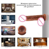 Consolador realista de silicona, superventas, eléctrico, telescópico, masturbador femenino, pene falso, juguetes sexuales.