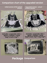 High-End Sexy Lingerie Sexy Maid Costume Maid Uniform Role Play Lace Female Slave Pajamas Hollow Out Fun Set