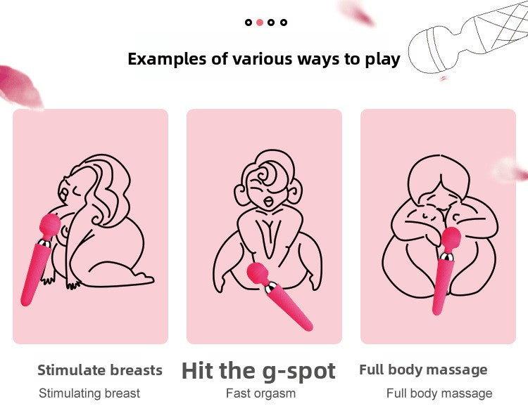 Masajeador vibratorio femenino, masturbación, orgasmo, vibrador AV, juguetes sexuales para parejas adultas. 