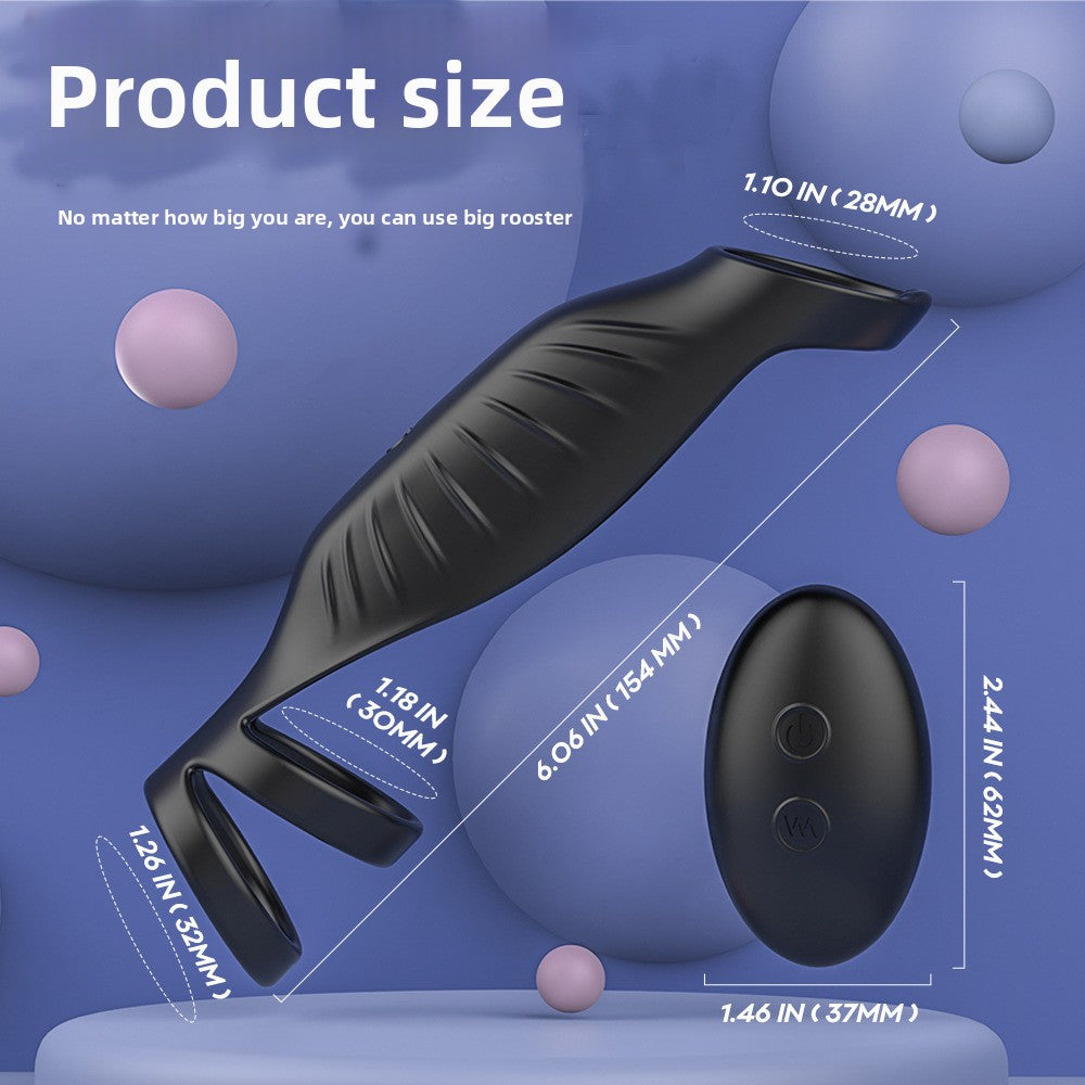 Remote Control Male Locking Semen Ring Penis Trainer Anal Plug Vibrating Ring Male Prostate Massager