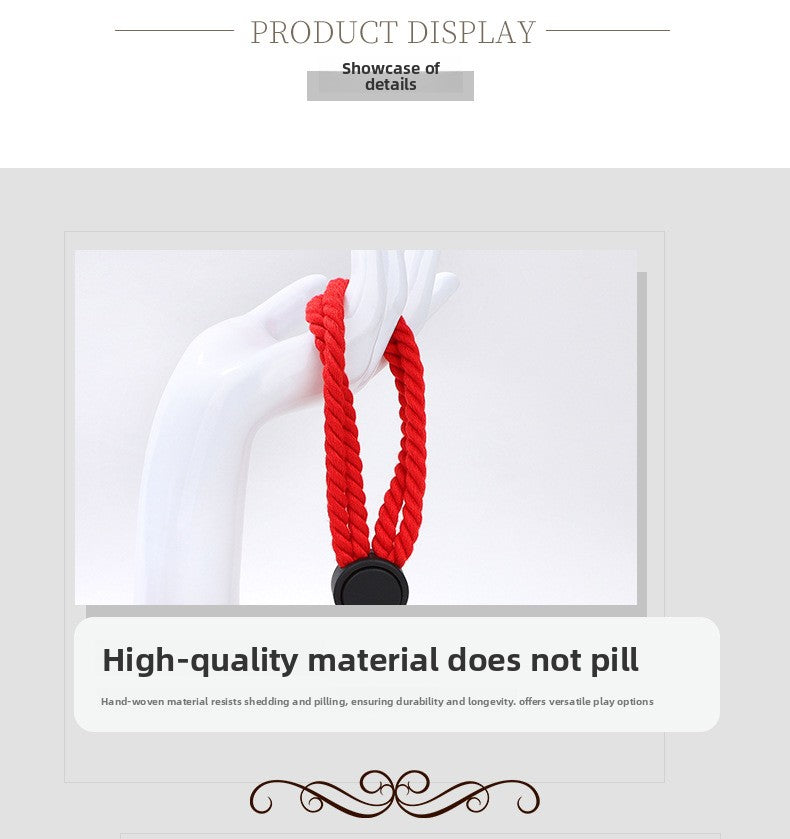 Adjustable Cotton Rope Handcuffs for Women, Wearable Props for Adults, Rope Art Hand and Foot Cuffs