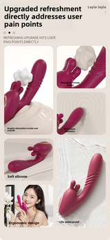 Kneading Vibrator Insertable Telescopic Female Masturbator Adult Toy Sex Product Vibrator for Women Strong Vibration