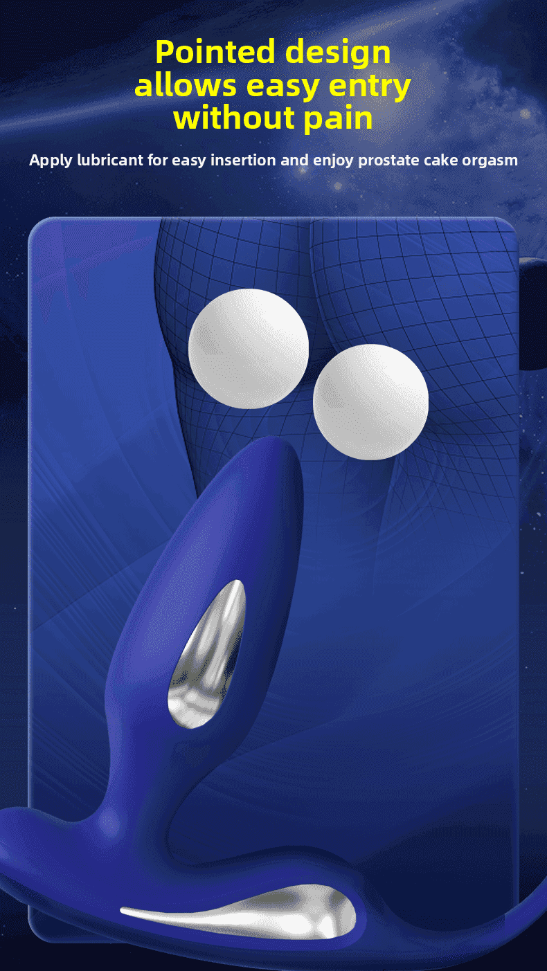 Male Prostate Massager Double Ring Semen Locking Ring Wireless Remote Control Current Back Court Supplies Vibrating Anal Plug