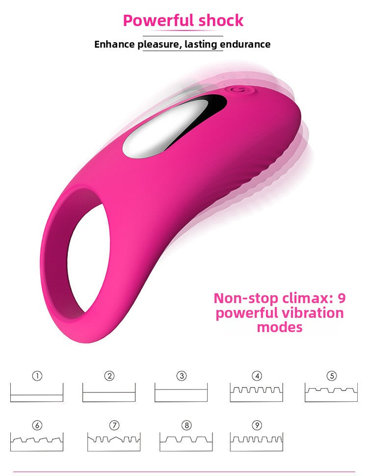 Vibration Ring Resonance Supplies Vibration Ring Unisex Flirting Vibrating Beads Semen Locking Ring Vibrator