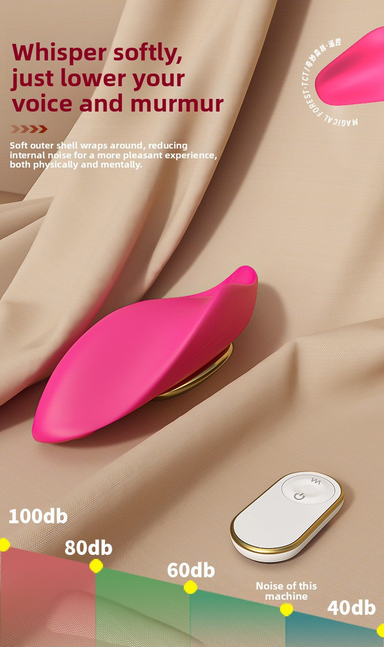 Magnetic Suction Wearable Vibrator for Women, Non-Intrusive Strong Vibration Double-Layer Silicone Female Masturbator, Erotic Vibrator