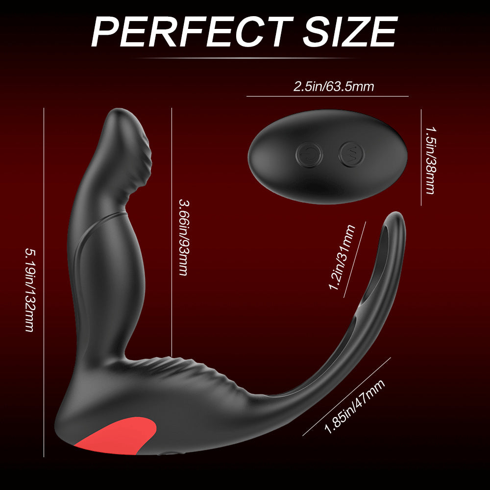 Remote Control Male Locking Semen Ring Penis Trainer Anal Plug Vibrating Ring Male Prostate Massager