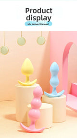 Female Anal Plug for Couples Flirting Tail Large Bead Masturbator Adult Products