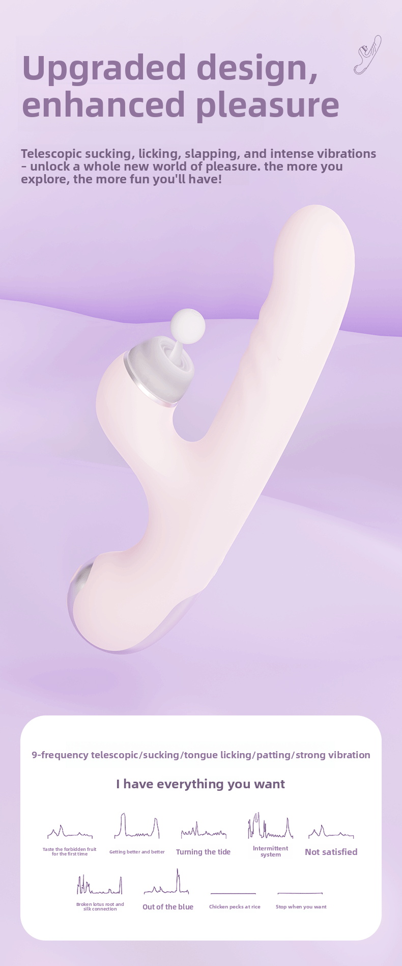 Tongue Licking Telescopic Vibrator Female Strong Vibration Female Masturbator Adult Toy Massage Stick Female Masturbator