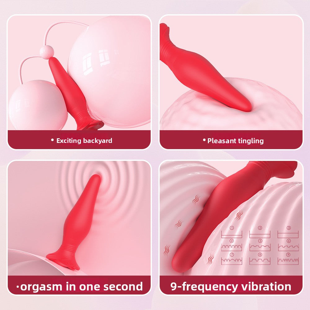 Tapón anal vibrador con control remoto para exteriores, juguete femenino, conjunto de tres piezas, productos para adultos, juguetes sexuales anales, tapones anales para la parte trasera. 
