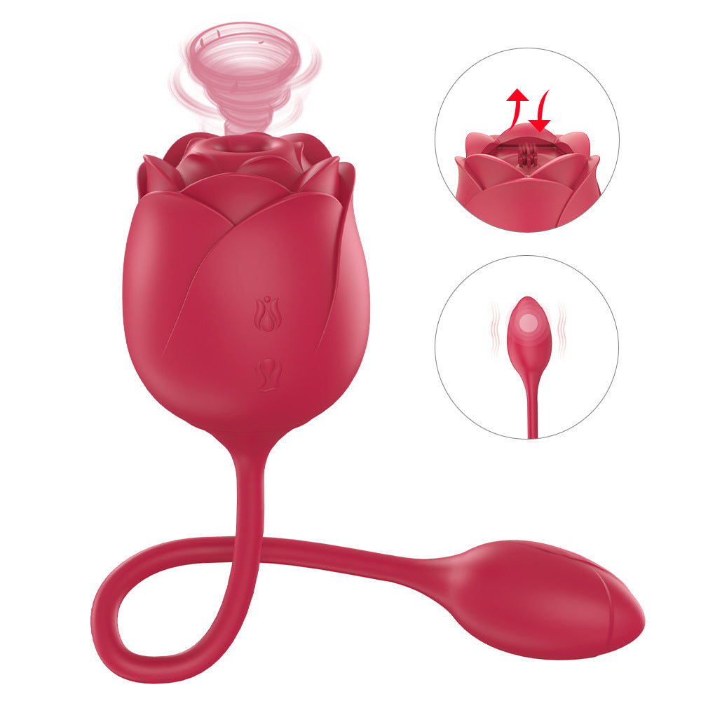 Sucking Double Vibrator Eternal Flower Vibrator Female Masturbator Breast Suction Teasing Vibrating Vibrator