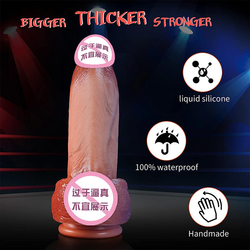 Cross-Border Hot-Selling Female Fake Penis Masturbator Giant Big Devil Realistic Dildo Extra Large Manual Dildo