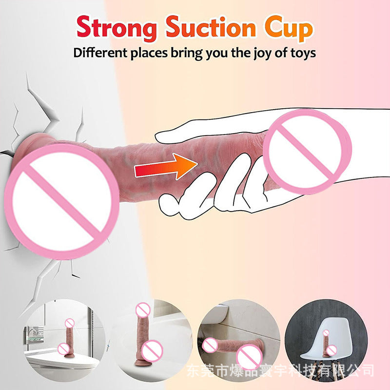 Consolador telescópico de silicona líquida de alta vibración realista y calentable, masturbador femenino, vibrador para diversión en pareja.