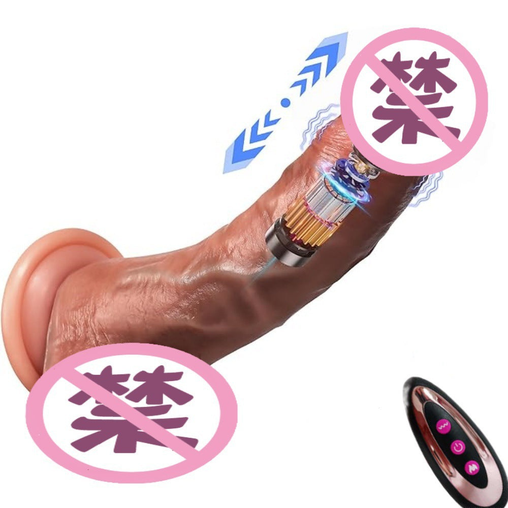 Consolador artificial de silicona personalizado con vibración y calentamiento, masturbador masculino retráctil automático, producto novedoso para adultos