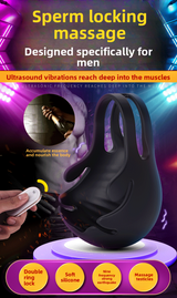Anillo de bloqueo de semen, masturbador masculino, entrenador de testículos, funda para pene, productos para adultos, anillo vibrador de bloqueo de semen. 