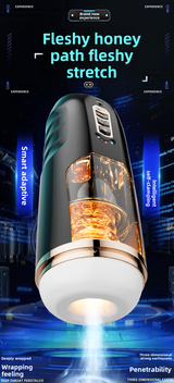 Fully Automatic Telescopic Aircraft Cup Electric Heating Male Masturbation Penis Trainer Adult Sex Toys