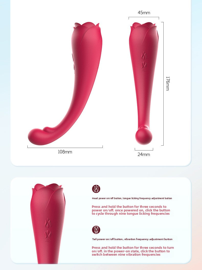 Tongue Licking G-Spot Vibrator for Women, Adult Sex Toy, Vibrating Tongue G-Spot Stick