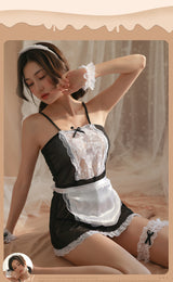 Sexy and Fun Sweet Cute Mesh See-through Temptation Hot Maid Uniform Set 1251