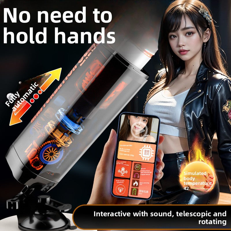 Adult Products Fully Automatic Intelligent Aircraft Cup Heating Telescopic Rotating Male Masturbation Artifact Sex Toy Factory
