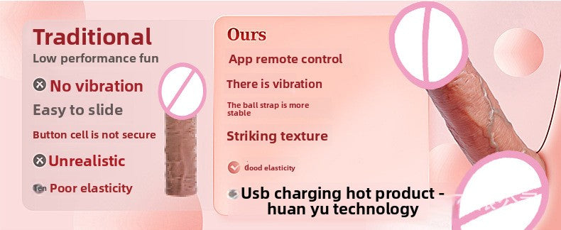 Silicone Penis Sleeve Electric Realistic Male Wearable Enlargement Thickening Dildo Sleeve Adult Products