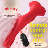 Tapón anal vibrador con control remoto para exteriores, juguete femenino, conjunto de tres piezas, productos para adultos, juguetes sexuales anales, tapones anales para la parte trasera. 