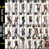 Sexy Lingerie Open Crotch Passion Set Transparent Temptation Sexy Stockings One-piece Fishnet Uniform