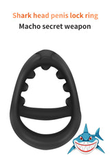Shark Head Semen Locking Ring Liquid Silicone Male Wearable Prepuce Ring Resistant Ring Physical Delay Adult Products
