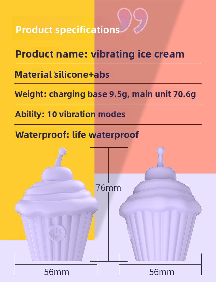 Huevo vibrador de helado, estimulador del punto G, masturbador femenino, modo multifrecuencia, base de carga magnética 