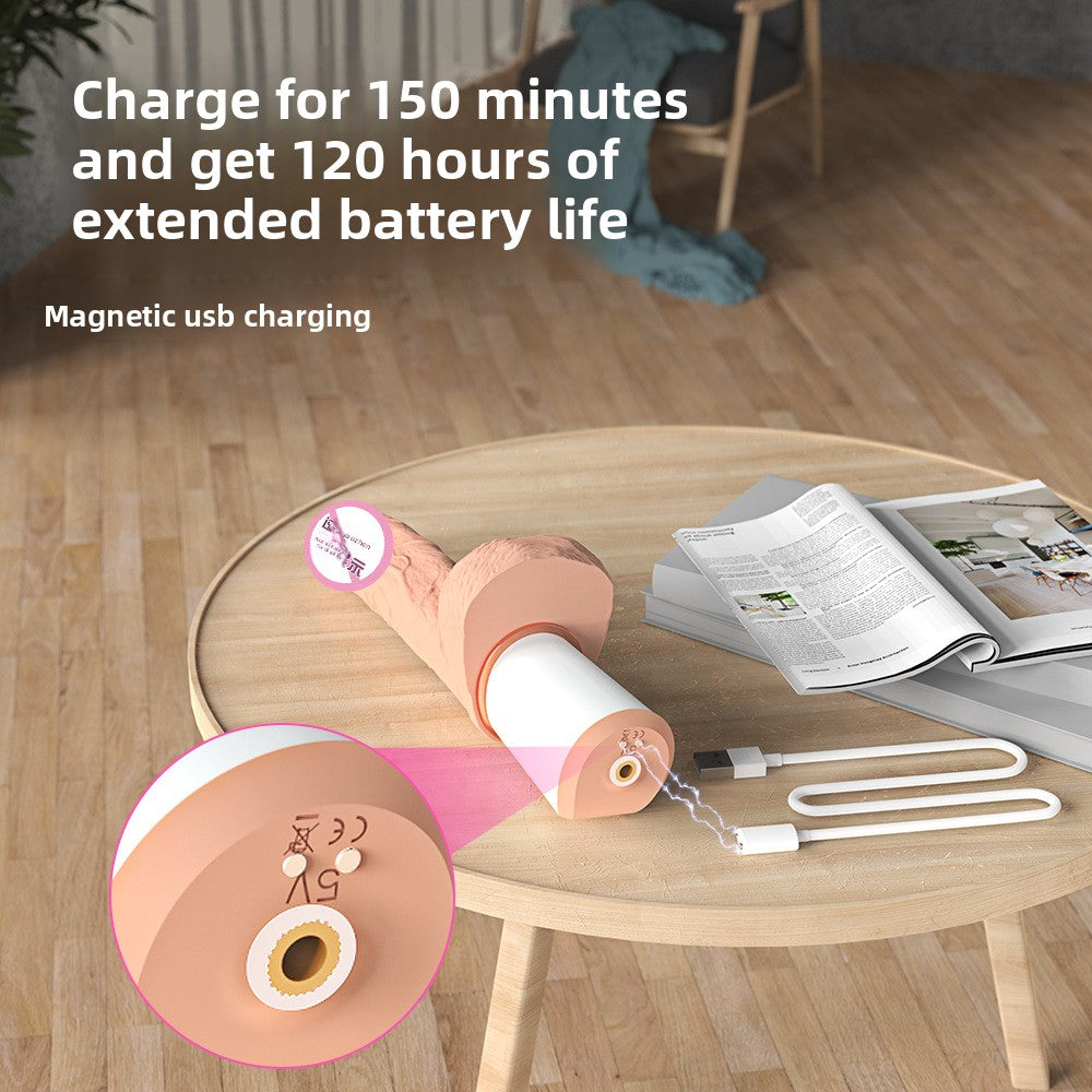 Wireless Remote Control Vibrating Heating Swinging Telescopic Female Sex Toy Realistic Soft Flesh Fully Automatic Masturbator