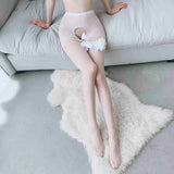 Crotchless Stockings Sexy Flirting Black Silk Underwear Free To Take Off Temptation Supplies Female Bed Passion Sexy Set