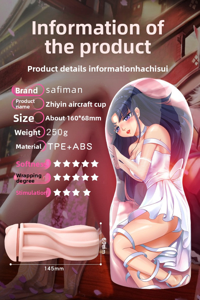Anime Airplane Cup Portable Manual Penis Trainer Male Masturbator Sex Toys