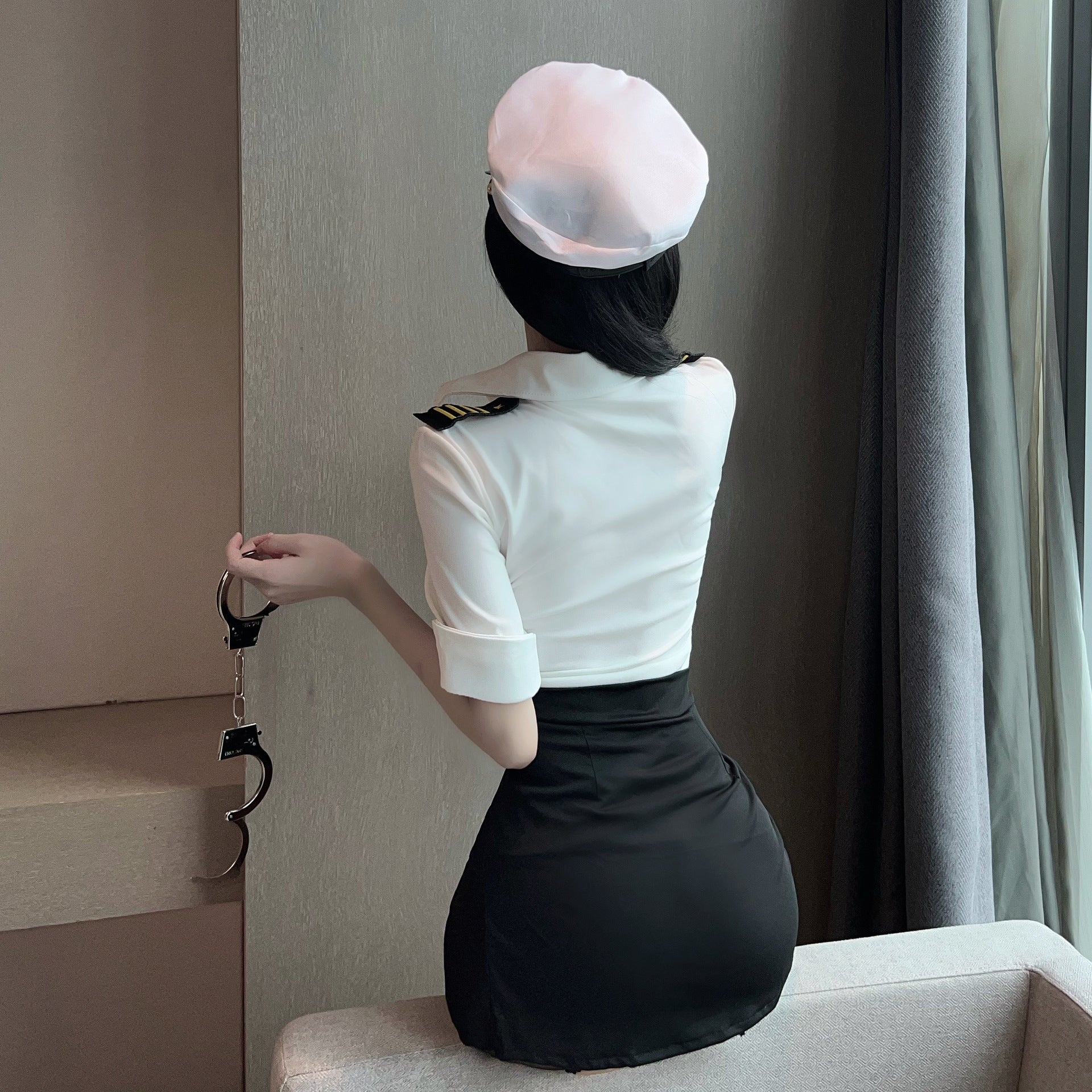 Sexy Erotic Lingerie Policewoman Uniform Temptation Role Play Set Hot Flirting Pajamas Women 5084