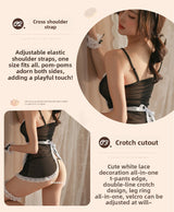 Sexy and Fun Sweet Cute Mesh See-through Temptation Hot Maid Uniform Set 1251