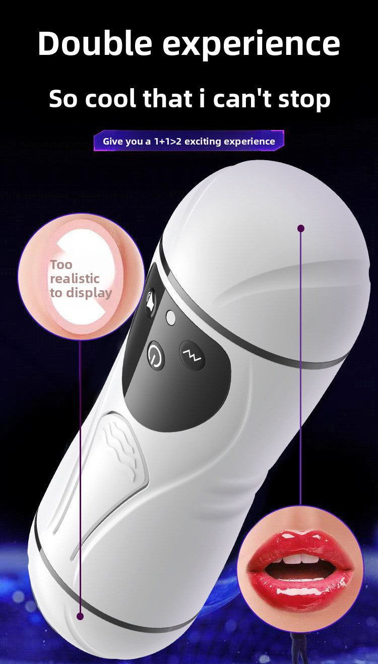 Telescopic Electric Aircraft Cup Fully Automatic Penis Trainer Adult Supplies Male Masturbator