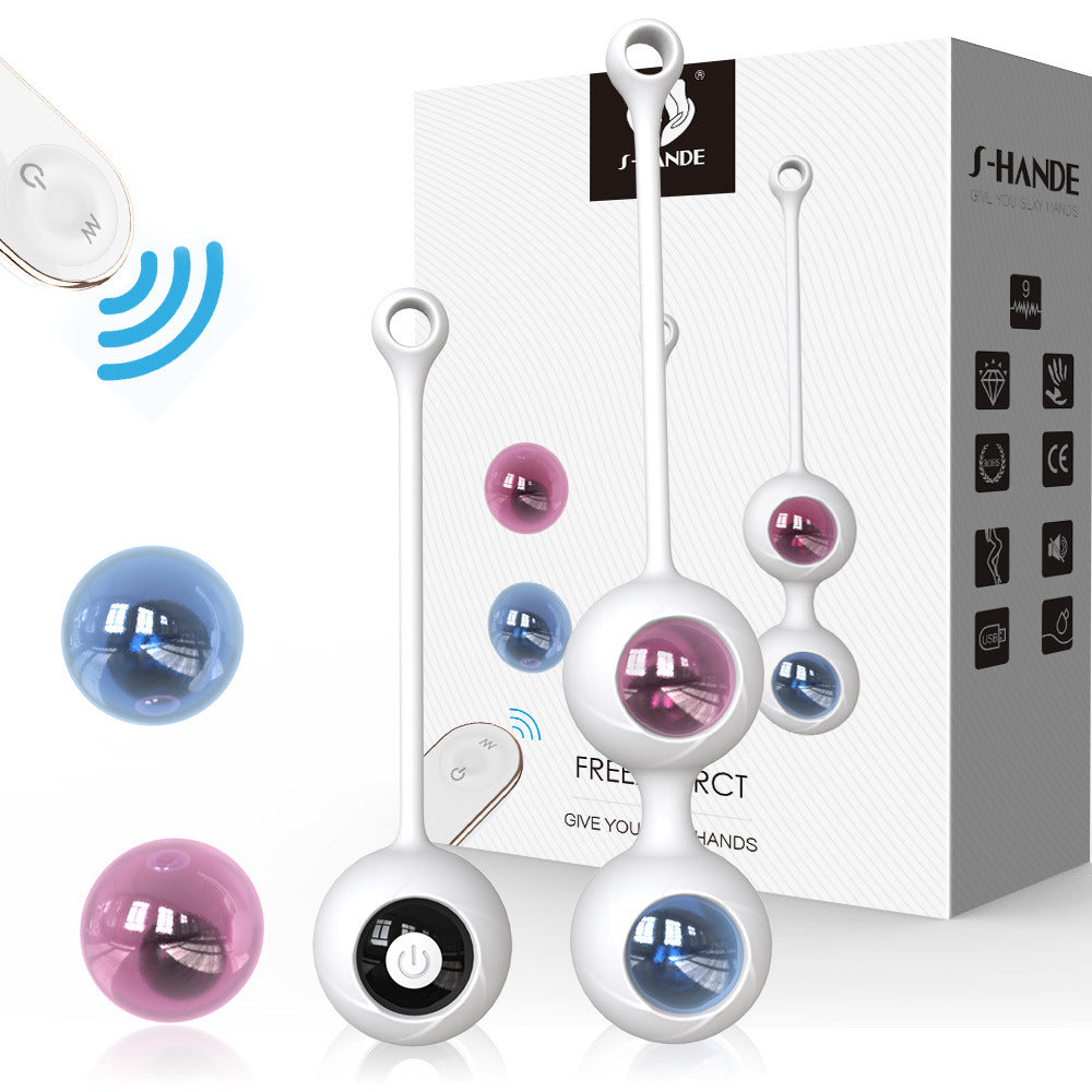 Remote Control Vibrating Kegel Ball Five-Piece Set Upgraded Model Relaxation Exercise Pelvic Floor Muscle Trainer Female Vaginal Dumbbell