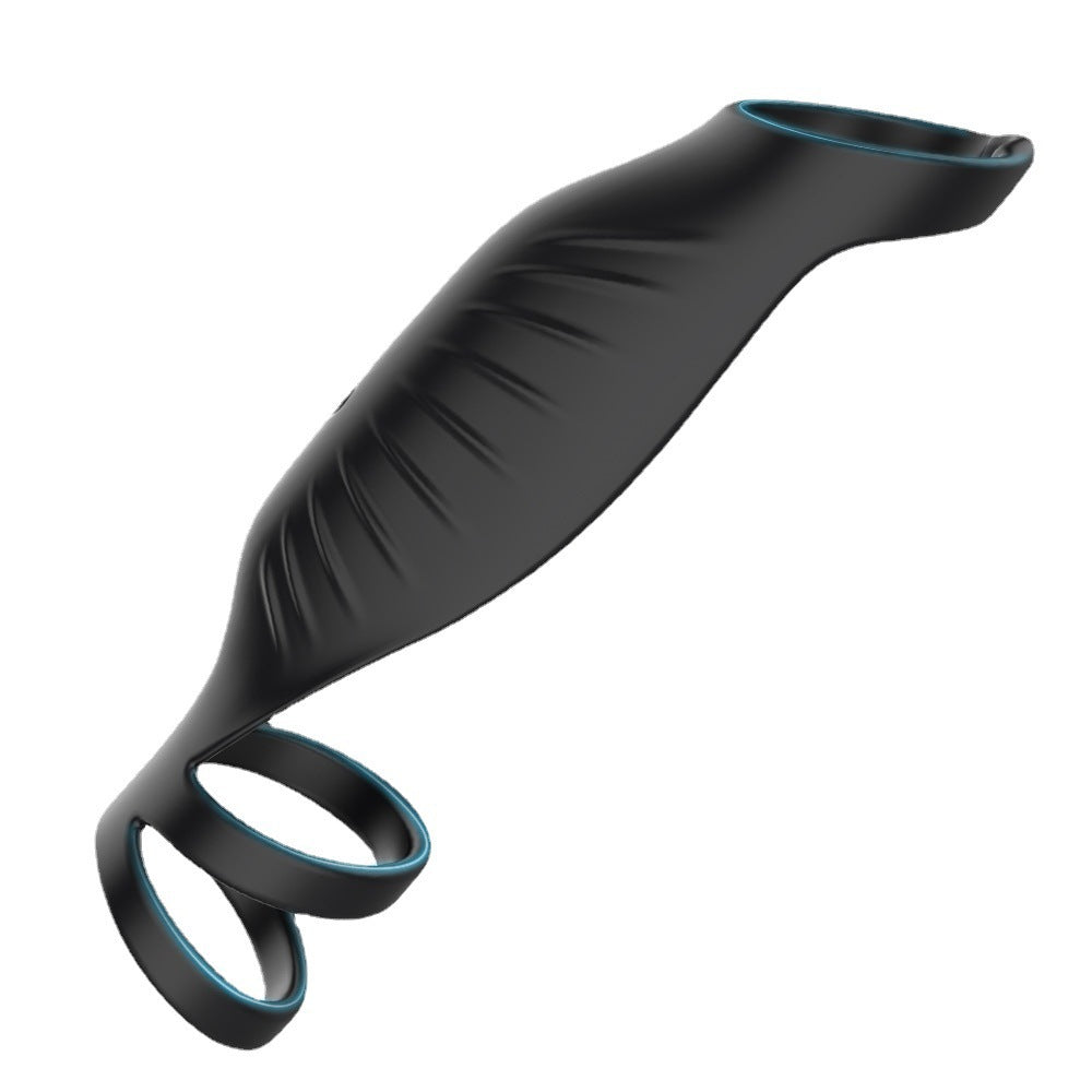 Anillo vibrador doble para bloqueo de semen, juguetes sexuales de resonancia, masturbador unisex, anillo doble para bloqueo de semen. 