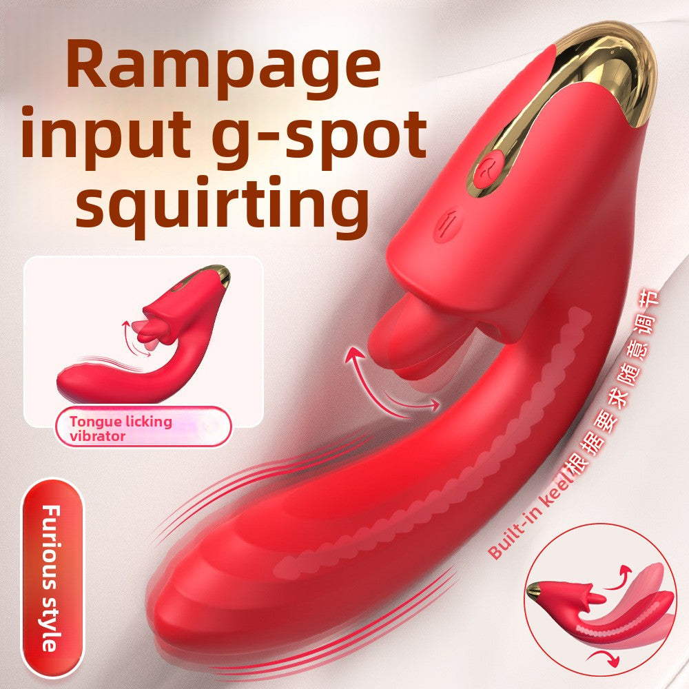 Jasmine Tongue Licking G-Spot Vibrator Sex Toy – Elegant Insert Design