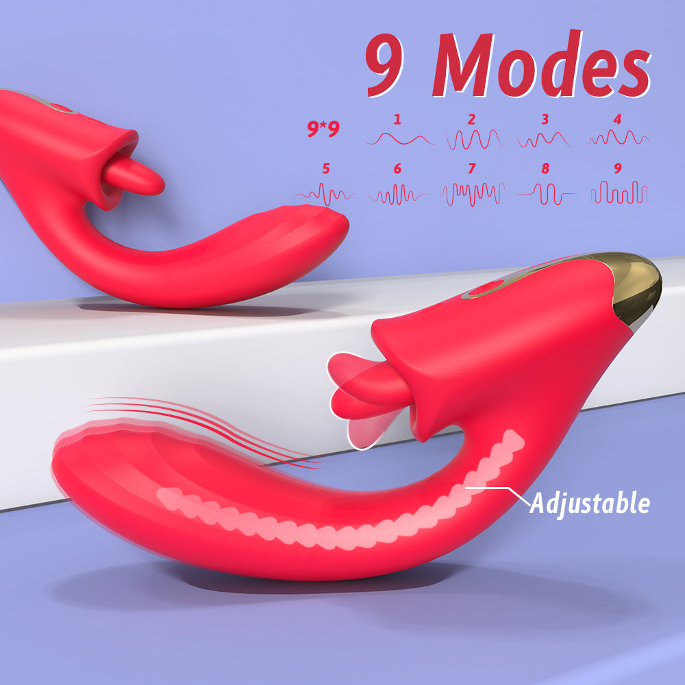 Jasmine Tongue Licking G-Spot Vibrator Sex Toy – Elegant Insert Design