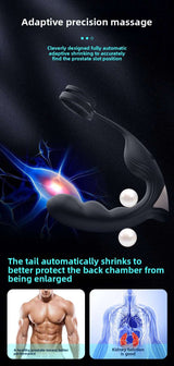 Nuoer Male Sex Products Prostate Massager Anal Plug Semen Locking Ring Back Chamber Masturbation Device