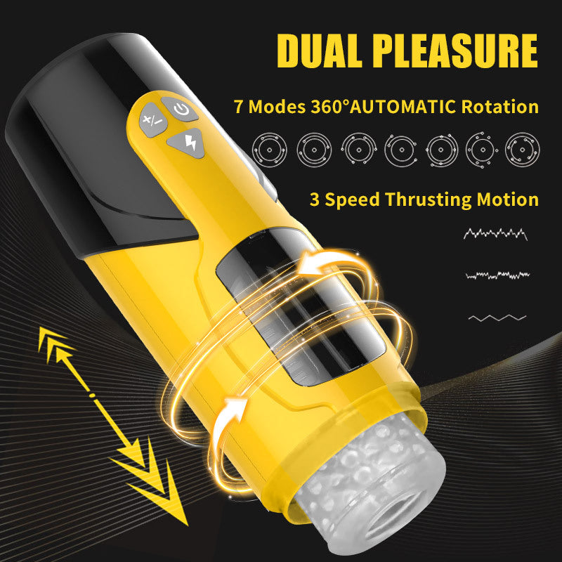 Dark Knight Electric Fully Automatic Telescopic Rotating Sound Silicone Aircraft Cup Exerciser Adult Sex Toys
